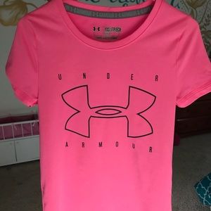 Under armor youth XS shirt and bra